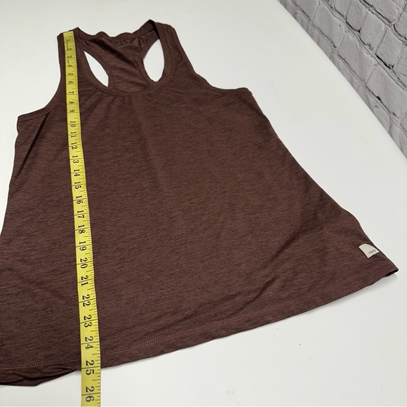 Vuori Lux Performance Racerback Tank Chestnut Heather size L - Picture 4 of 9
